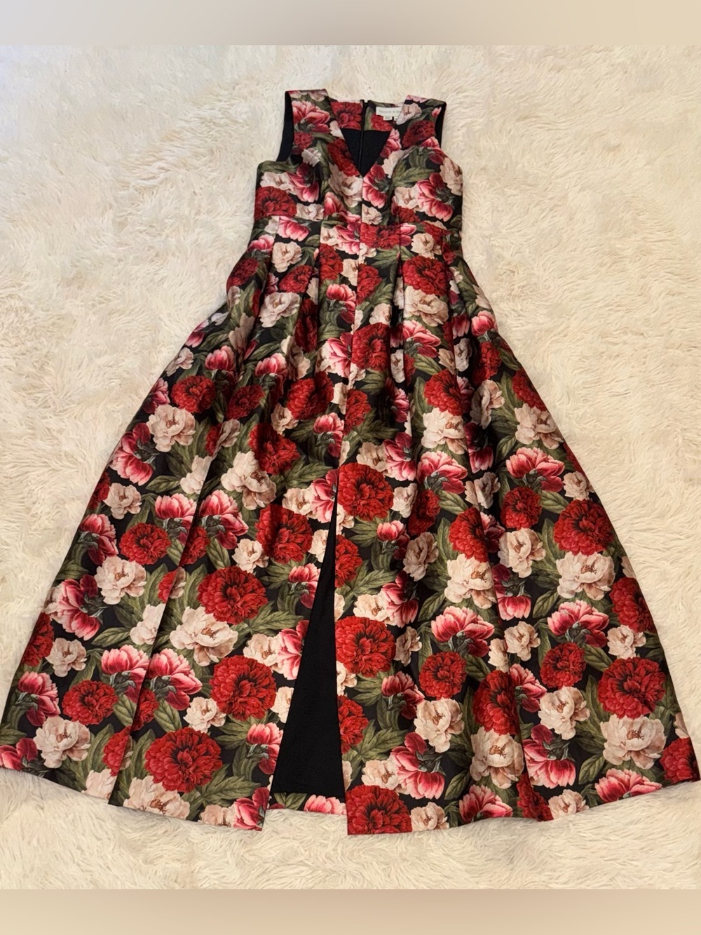 NEW SACHIN & BABI Brooke Peony floral sleeveless A-Line Gown Sz 8 - Picture 7 of 13